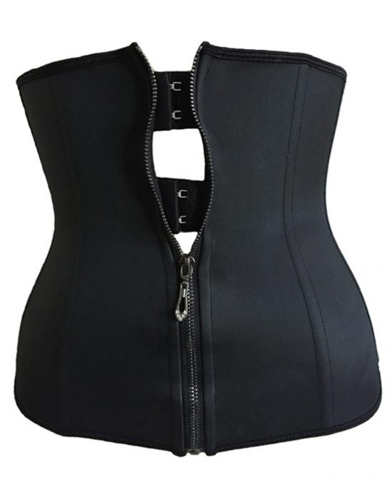 Waist trainer belt with zipper