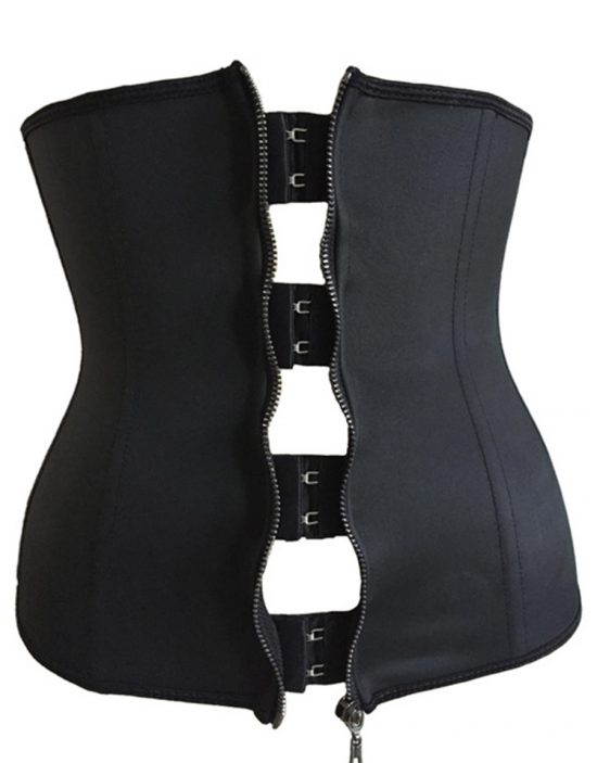 Waist trainer belt with zipper