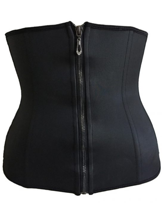 Waist trainer belt with zipper